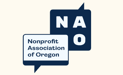 Nonprofit Association of Oregon Logo, blue on white